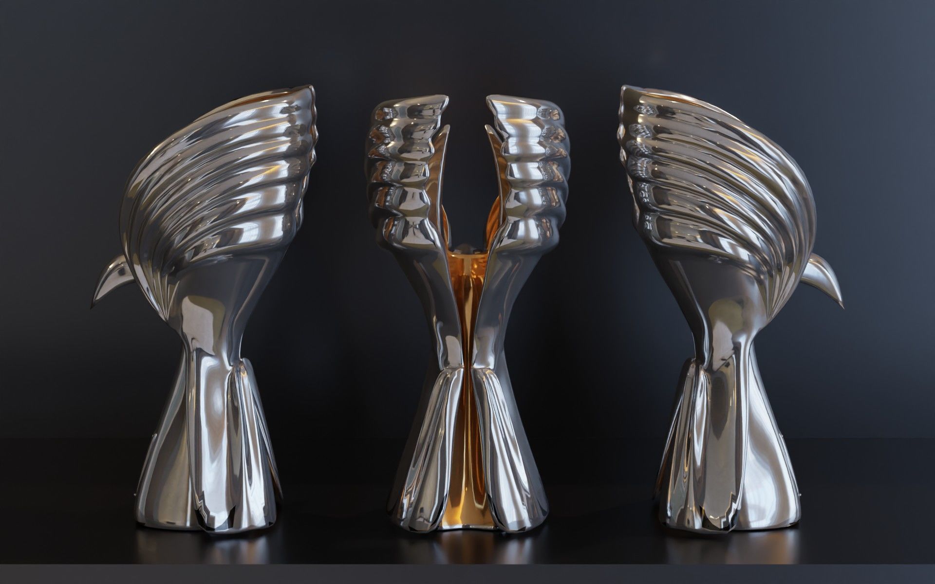 F1 Trophy - Abu Dhabi GP Trophy Low-poly 3D model_2