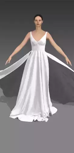 Dress scalloped low cut bra dress tailed 