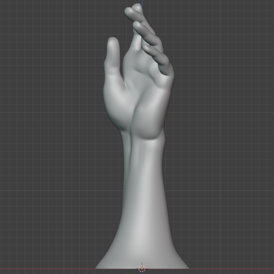 Male hands pose realistic 3D print model_9