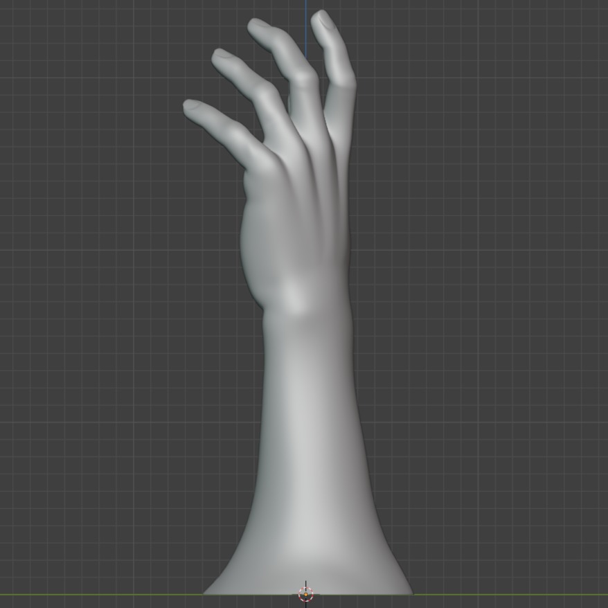Male hands pose realistic 3D print model_3