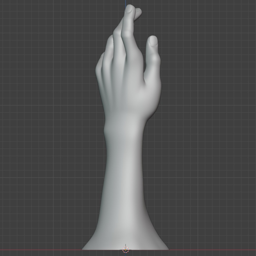 Male hands pose realistic 3D print model_11