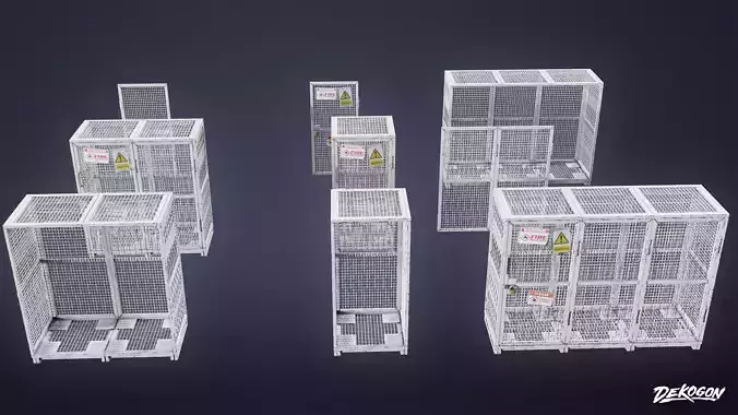 INDUSTRIAL - Locker Cage 01 - LOW POLY AND NANITE