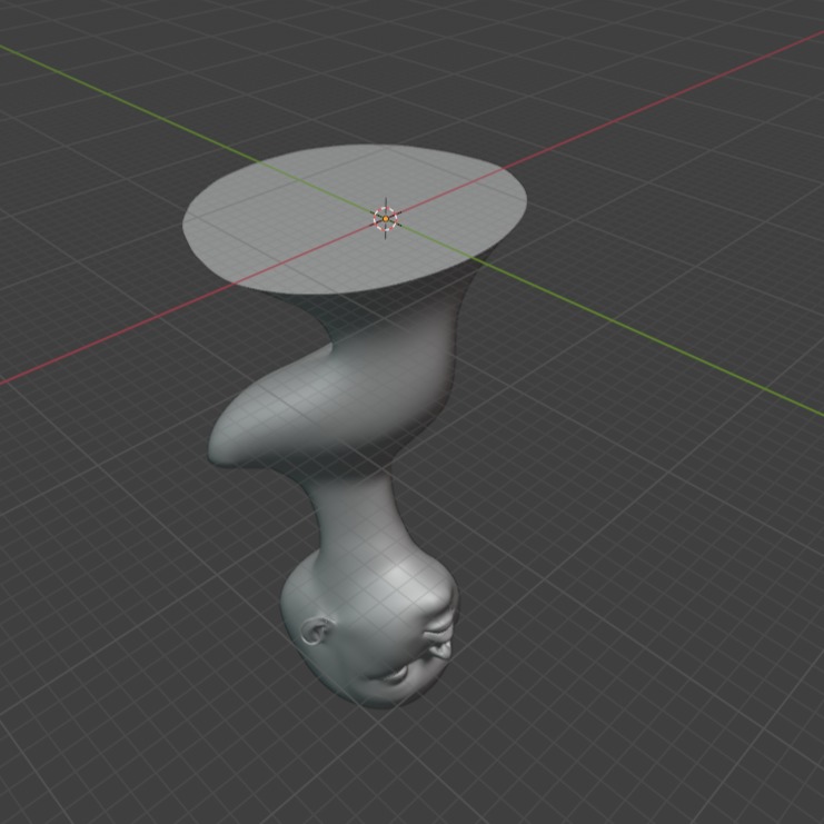 Woman bust vintage head 3D print model_3