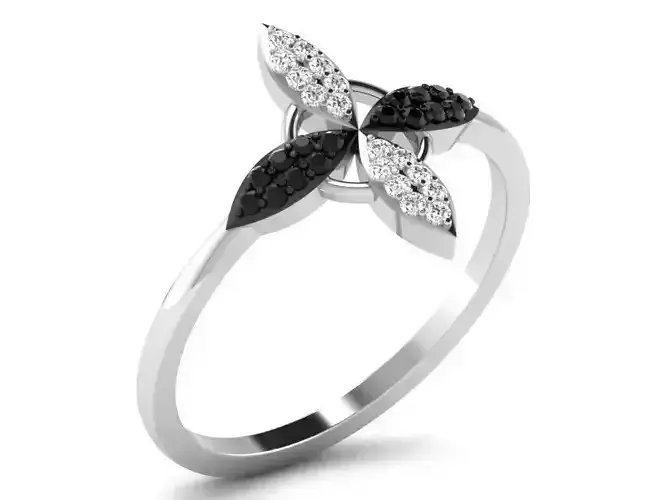 Light Weight Yellow Gold Diamond Ring DR-6332