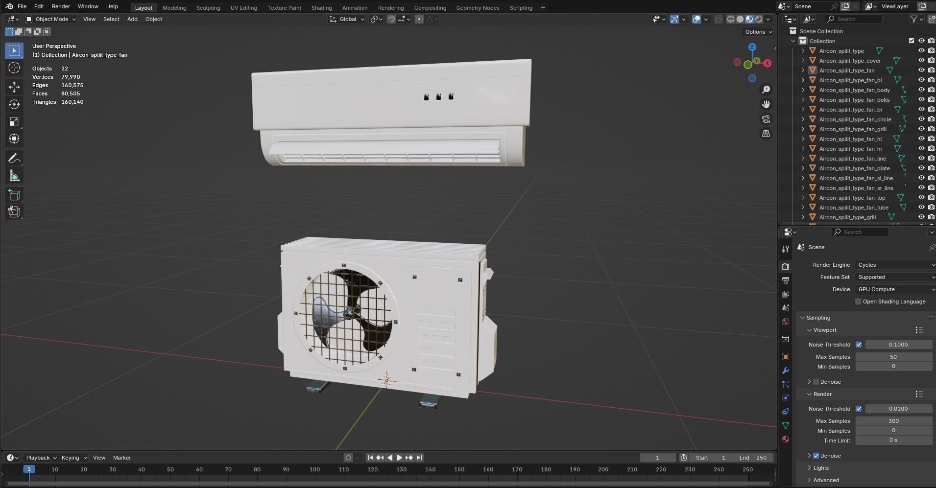 Aircon Split Type CG2 3D model_14