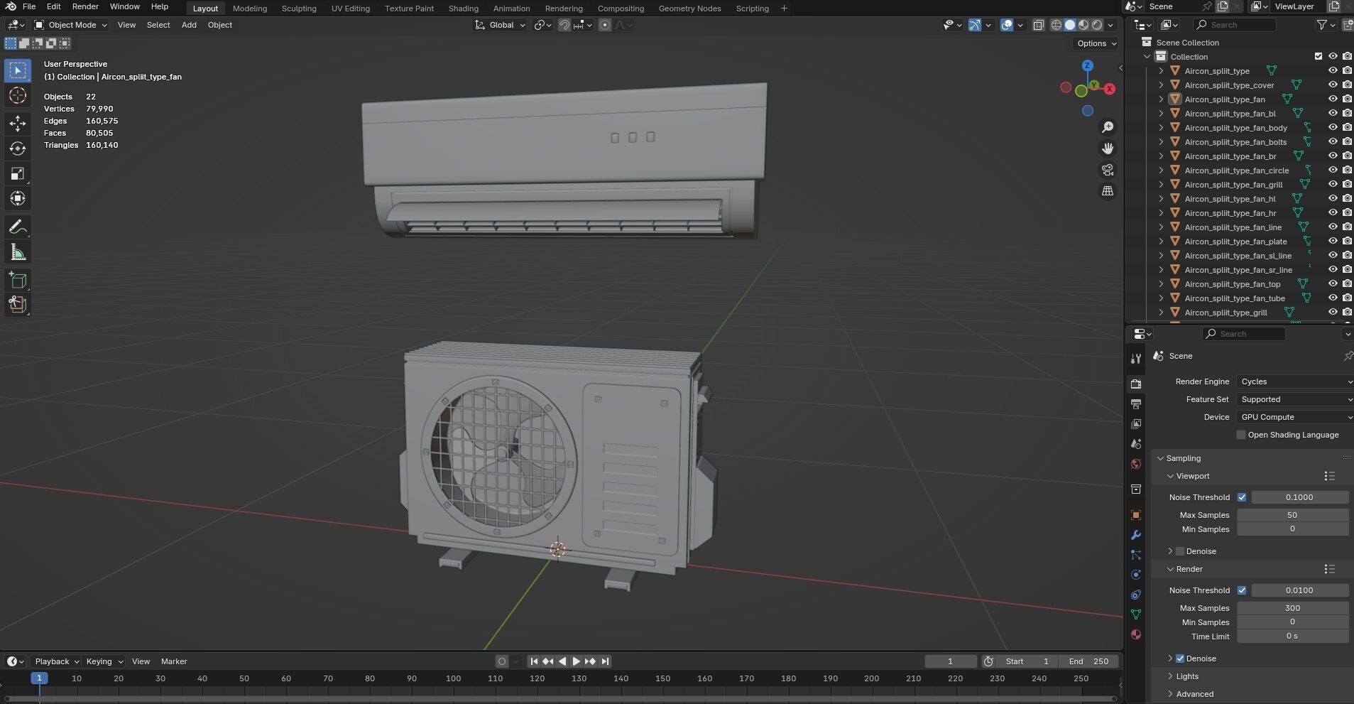 Aircon Split Type CG2 3D model_13