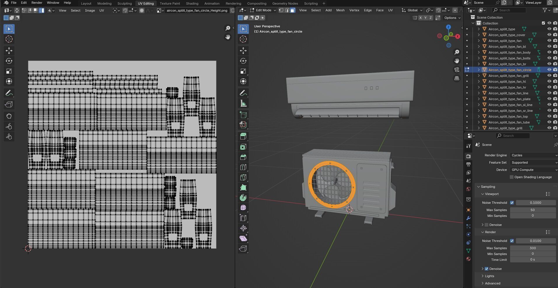Aircon Split Type CG2 3D model_17
