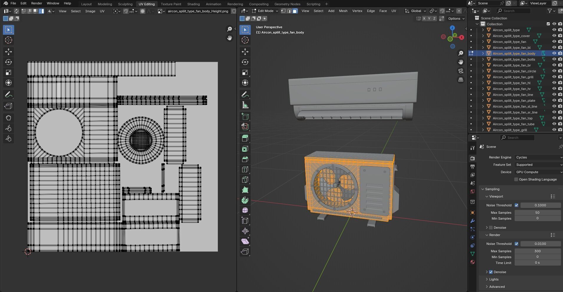 Aircon Split Type CG2 3D model_16