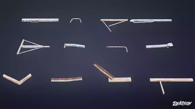 INDUSTRIAL - Metal Scraps 01 - LOW POLY AND NANITE