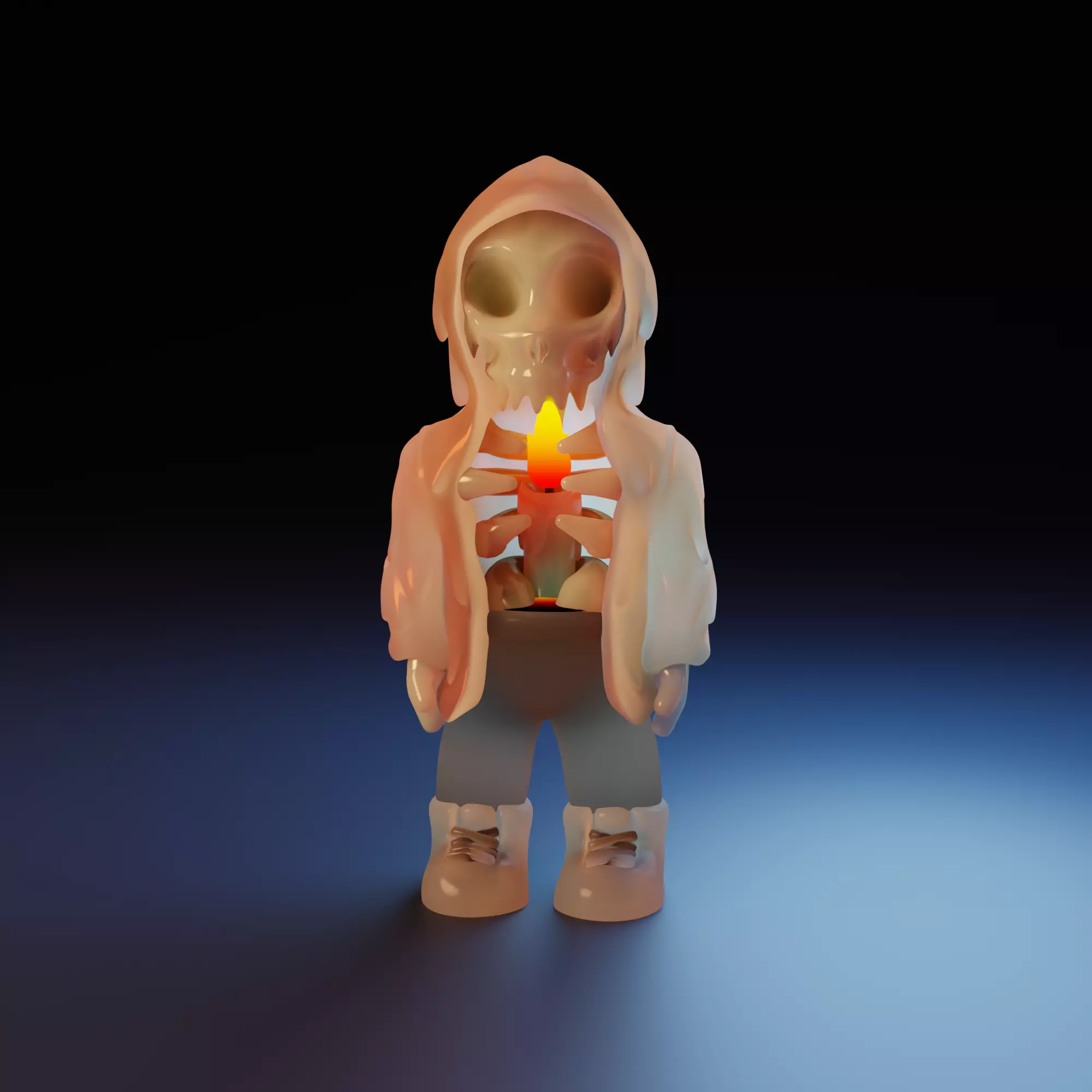 candle ghost Low-poly 3D model
