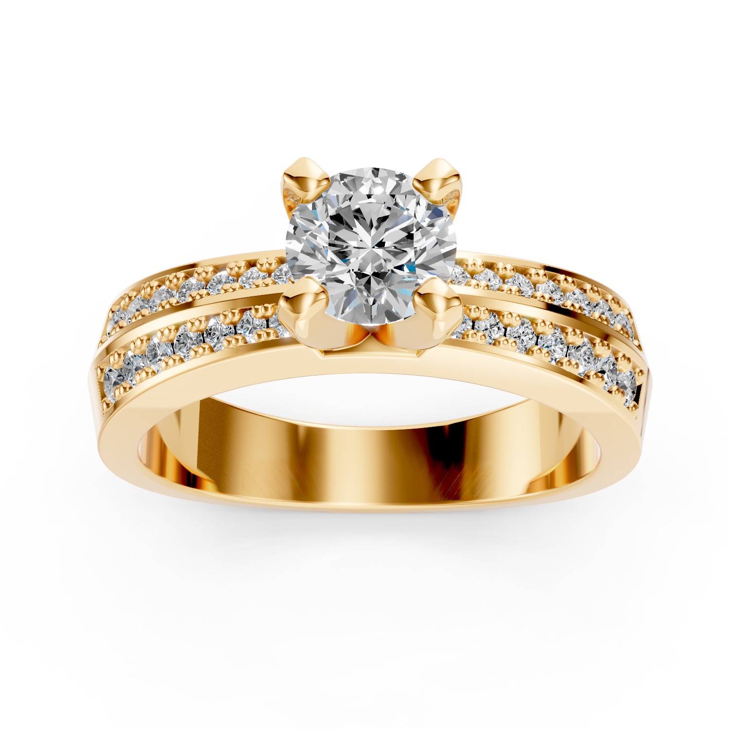 Double Sided Pave Ring 3D print model_1