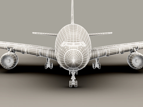 Airbus A380 Old House Colors 3D model_11