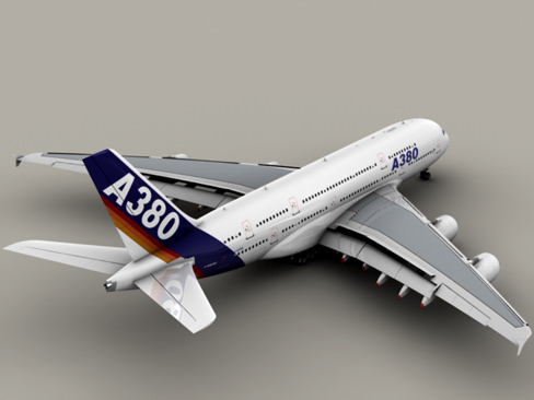 Airbus A380 Old House Colors 3D model_1