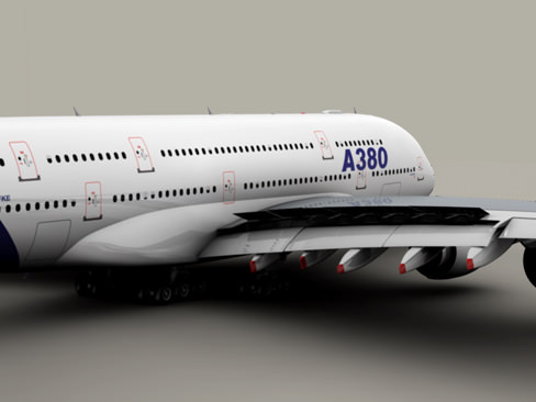 Airbus A380 Old House Colors 3D model_2