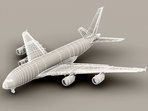 Airbus A380 Old House Colors 3D model_8