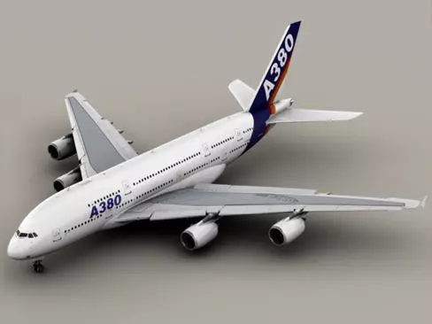 Airbus A380 Old House Colors 3D model_0