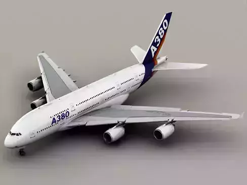 Airbus A380 Old House Colors 3D model