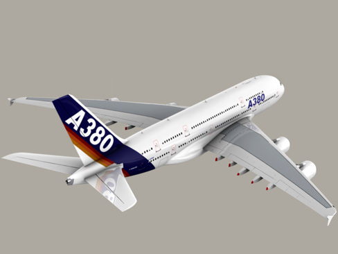 Airbus A380 Old House Colors 3D model_7