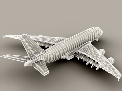 Airbus A380 Old House Colors 3D model_9