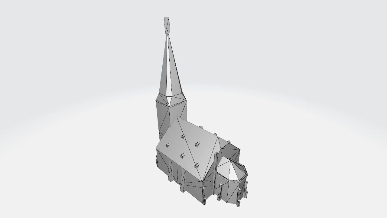 Germany Hattingen Sankt Georgs Kirche lowpoly 3d Model Low-poly 3D model_13