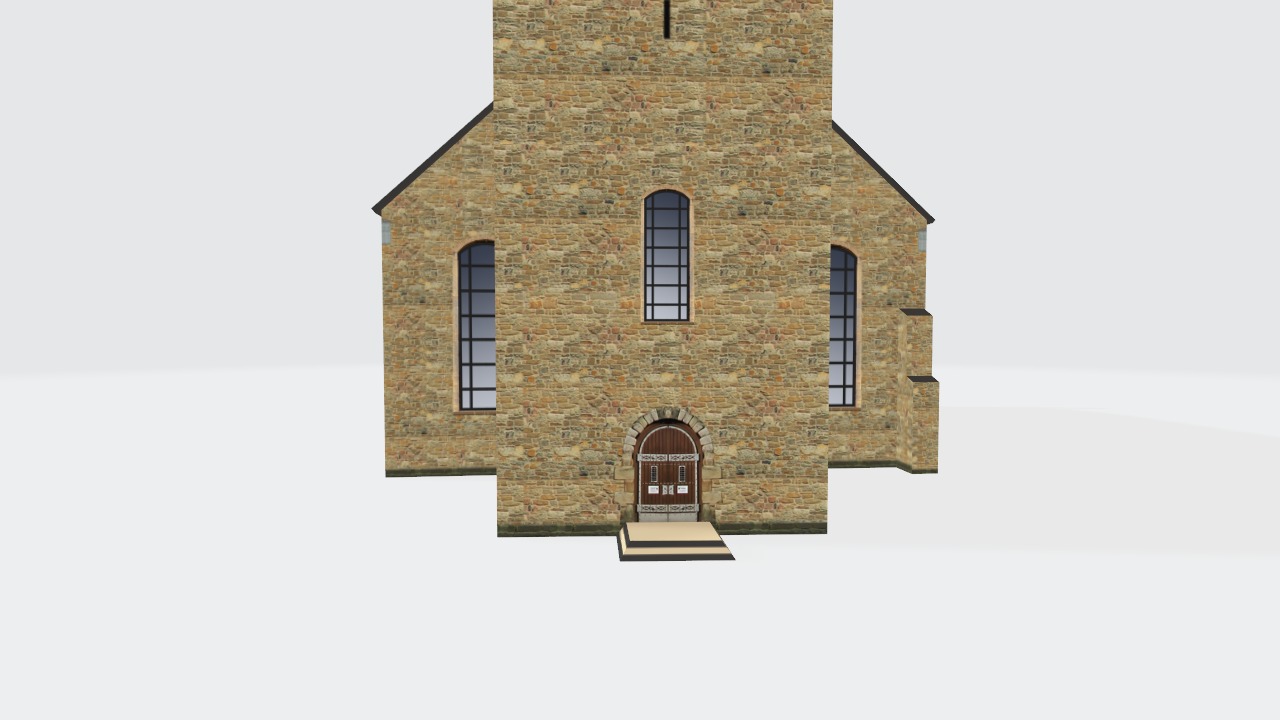 Germany Hattingen Sankt Georgs Kirche lowpoly 3d Model Low-poly 3D model_4