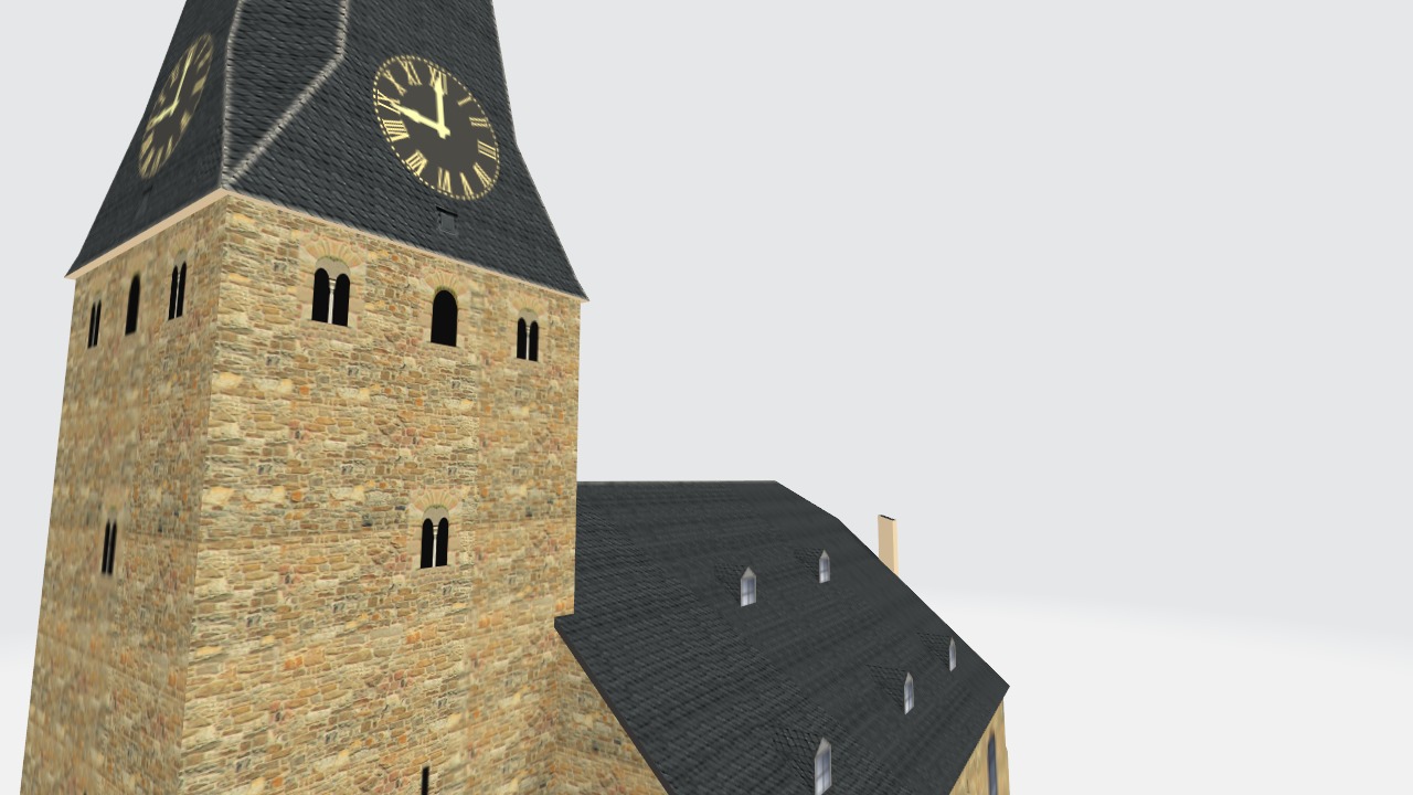 Germany Hattingen Sankt Georgs Kirche lowpoly 3d Model Low-poly 3D model_11