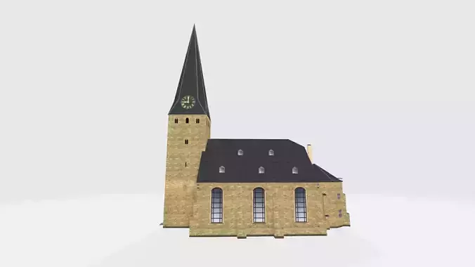 Germany Hattingen Sankt Georgs Kirche lowpoly 3d Model
