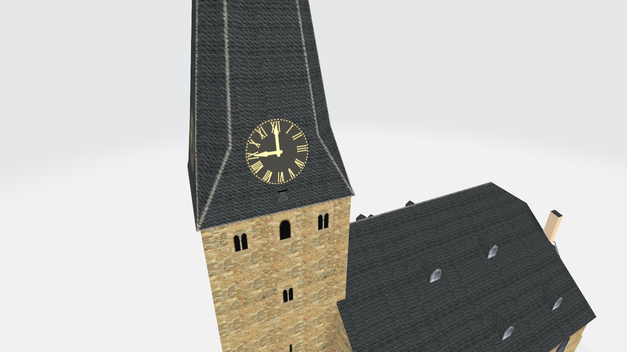 Germany Hattingen Sankt Georgs Kirche lowpoly 3d Model Low-poly 3D model_3