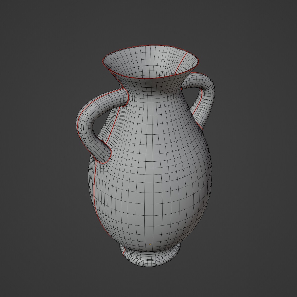 Clay Vase 01 3D model_9
