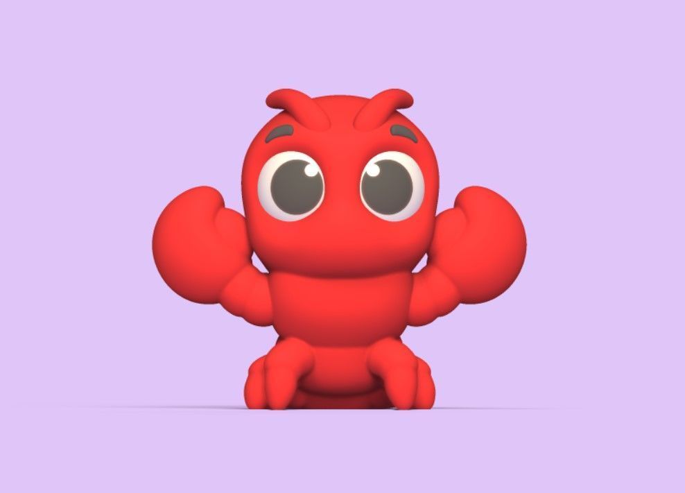 Little Lobster 3D print model_1