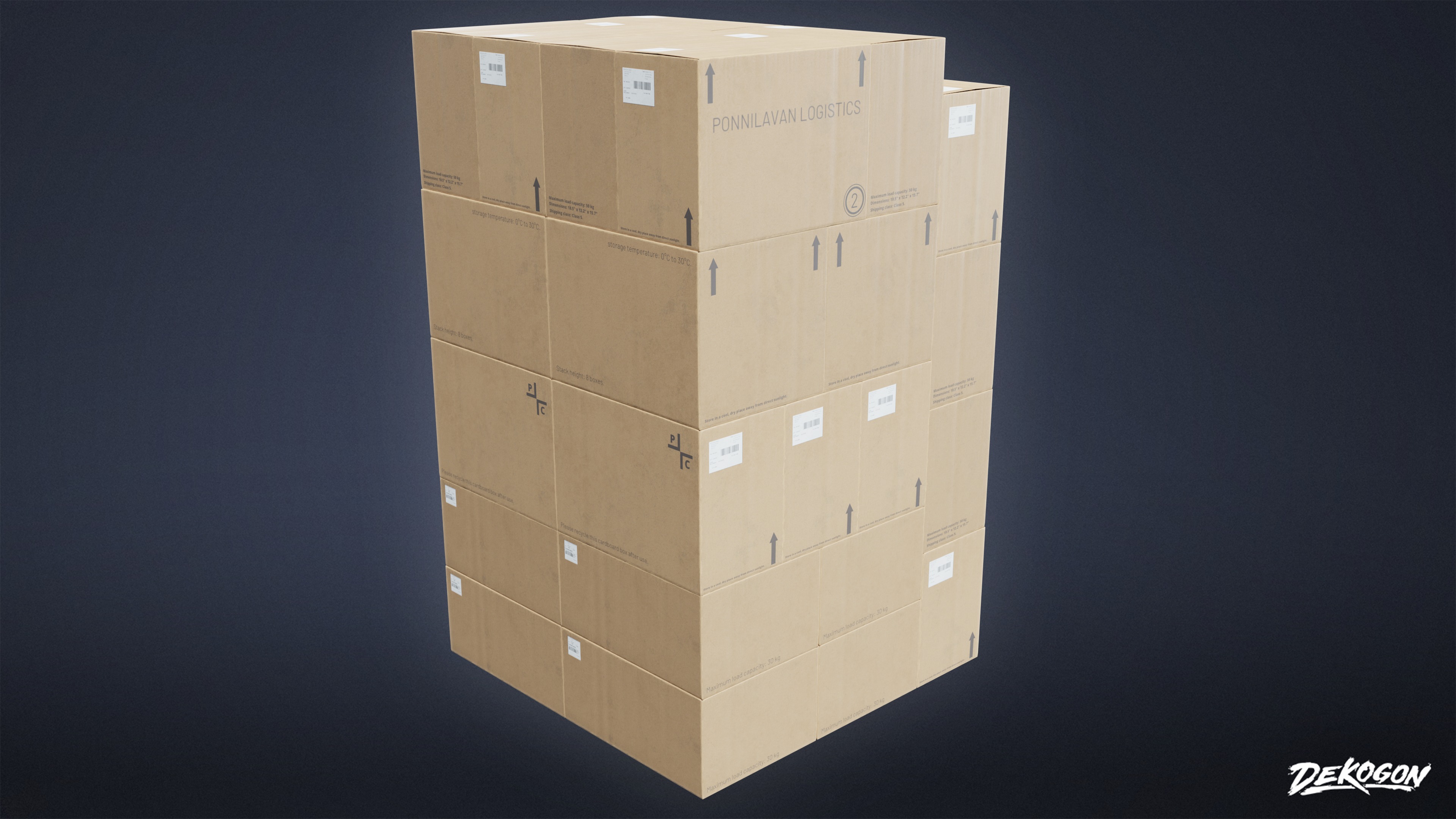 INDUSTRIAL - Palette Stack 02 - LOW POLY AND NANITE Low-poly 3D model_6