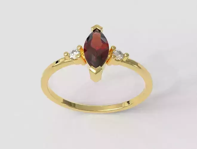 Marquise Gemstone Classic Ring