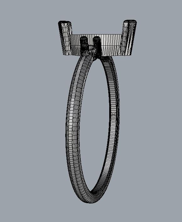 Marquise Gemstone Classic Ring 3D print model_17