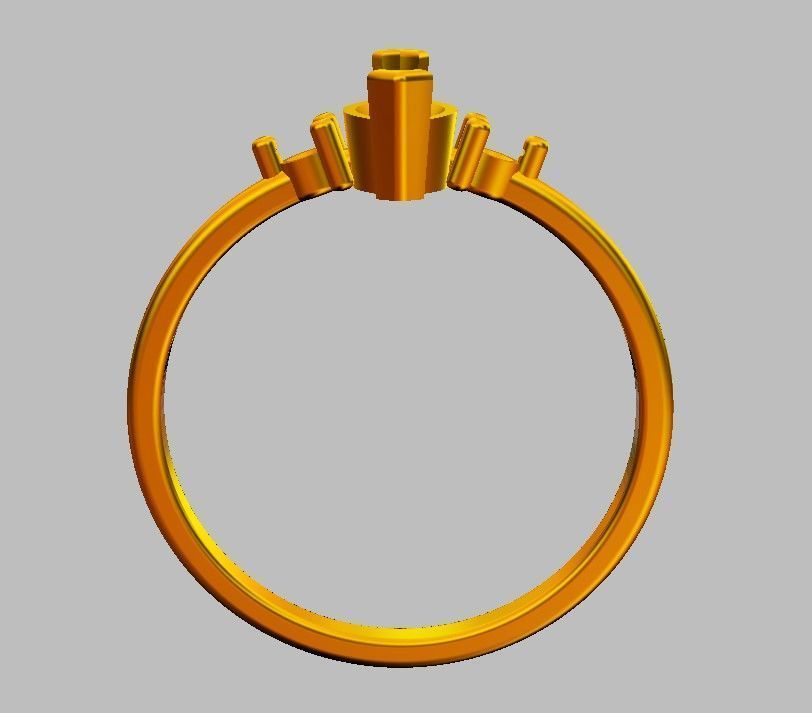 Marquise Gemstone Classic Ring 3D print model_23