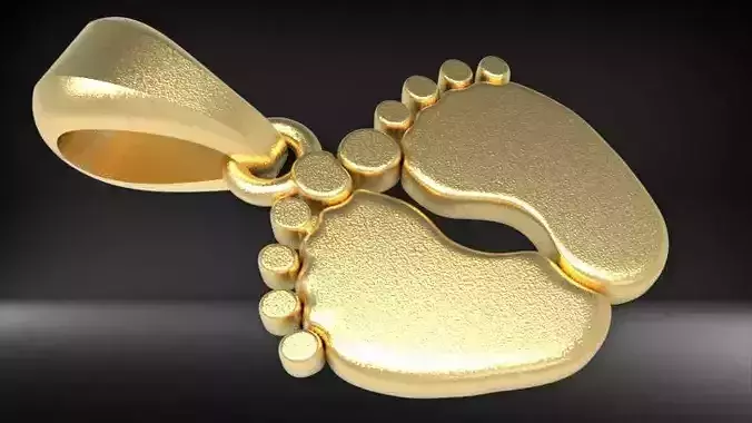 pendant baby foot baby-heels pregnant moms jewelry  3D print model