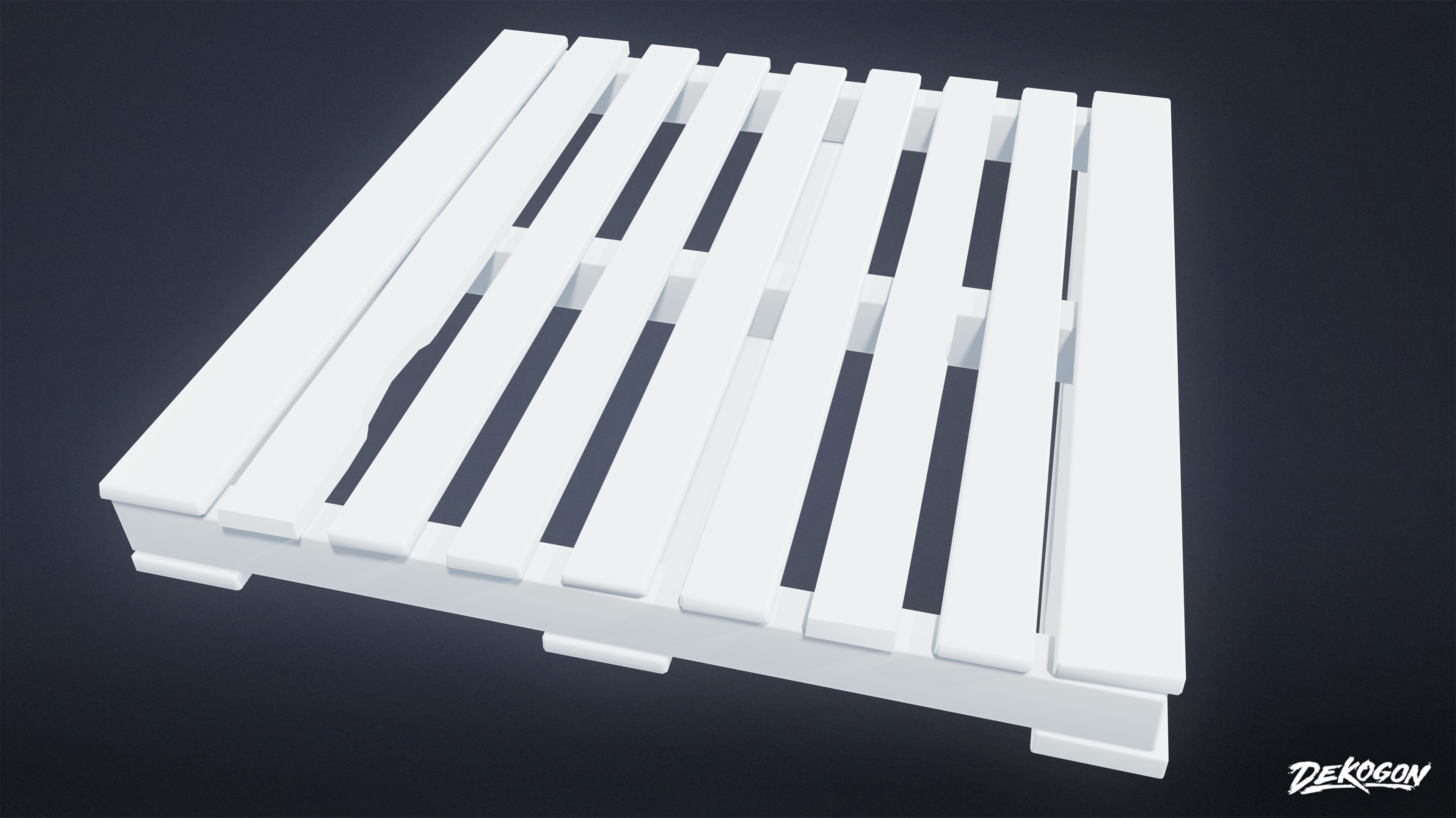 INDUSTRIAL - Palette Wooden 12 - LOW POLY AND NANITE Low-poly 3D model_9