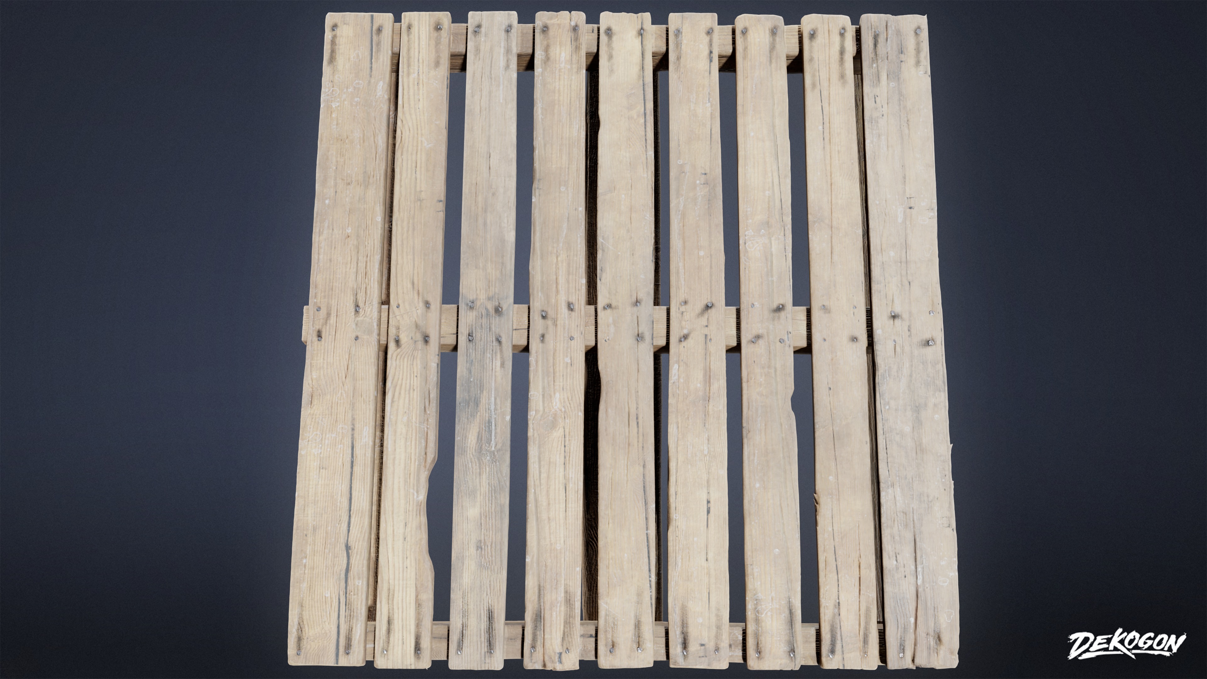 INDUSTRIAL - Palette Wooden 12 - LOW POLY AND NANITE Low-poly 3D model_5