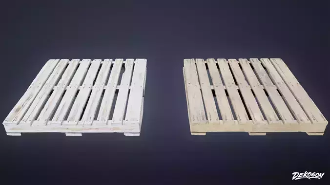 INDUSTRIAL - Palette Wooden 12 - LOW POLY AND NANITE