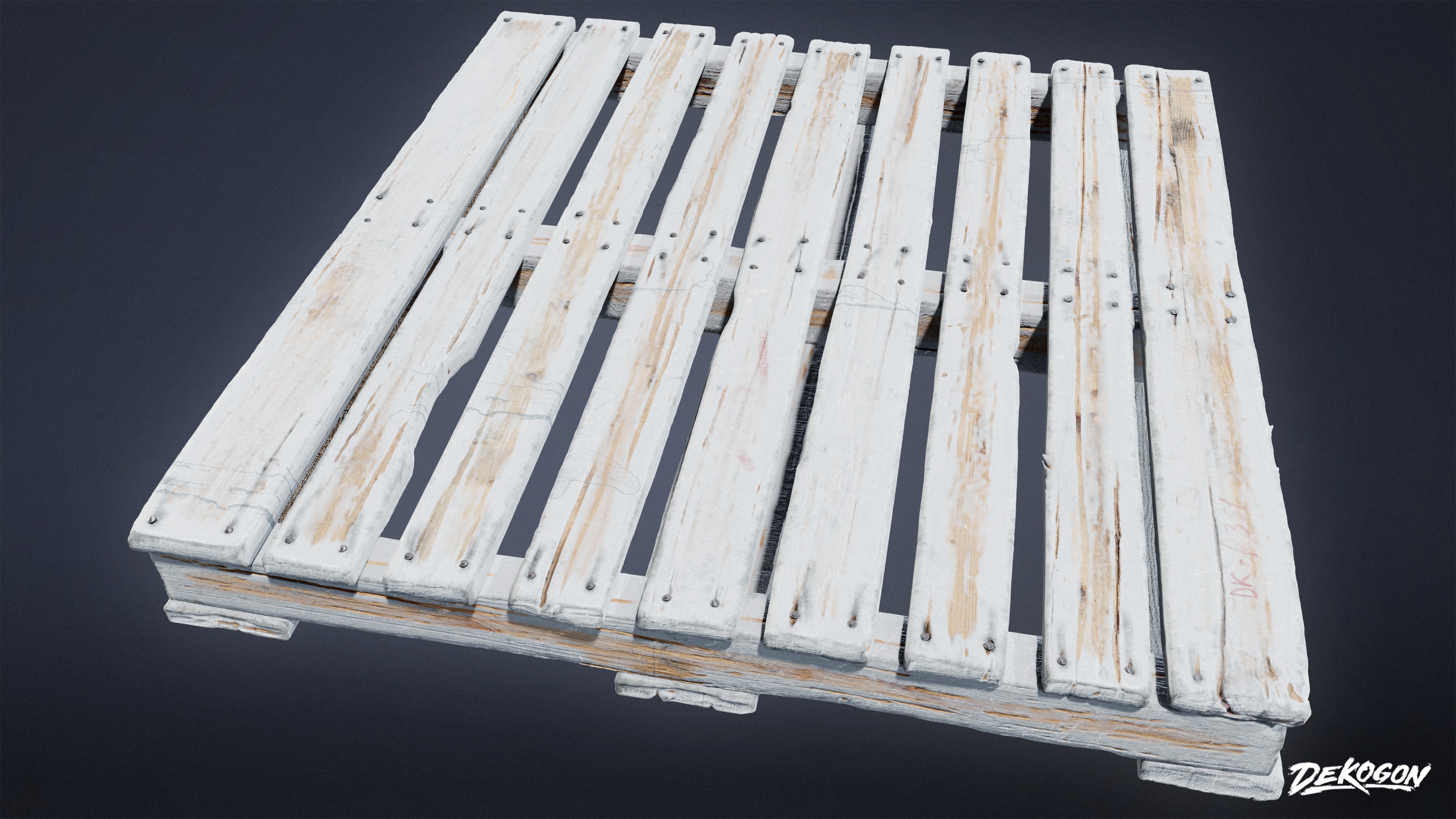 INDUSTRIAL - Palette Wooden 12 - LOW POLY AND NANITE Low-poly 3D model_6