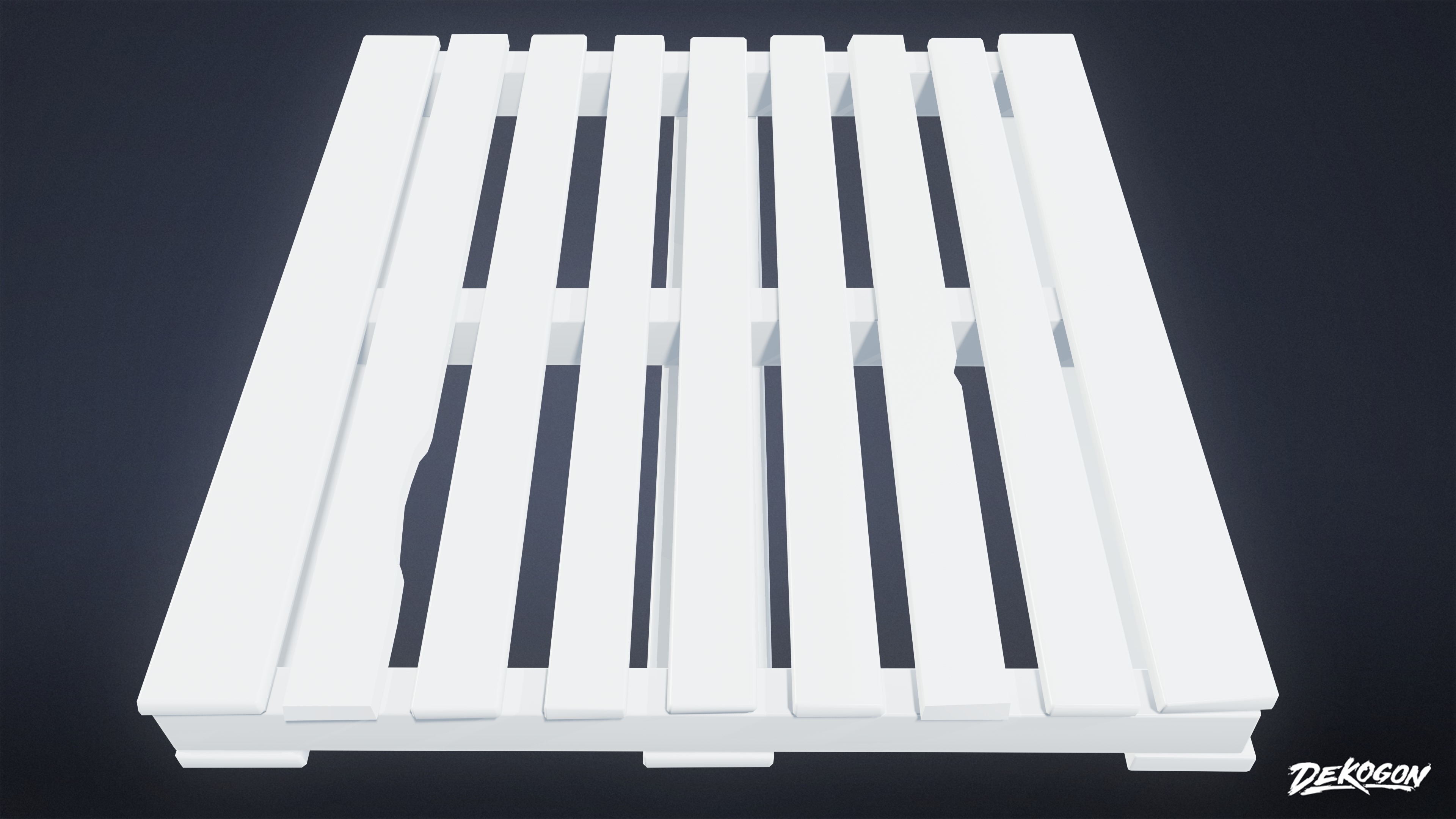 INDUSTRIAL - Palette Wooden 12 - LOW POLY AND NANITE Low-poly 3D model_7