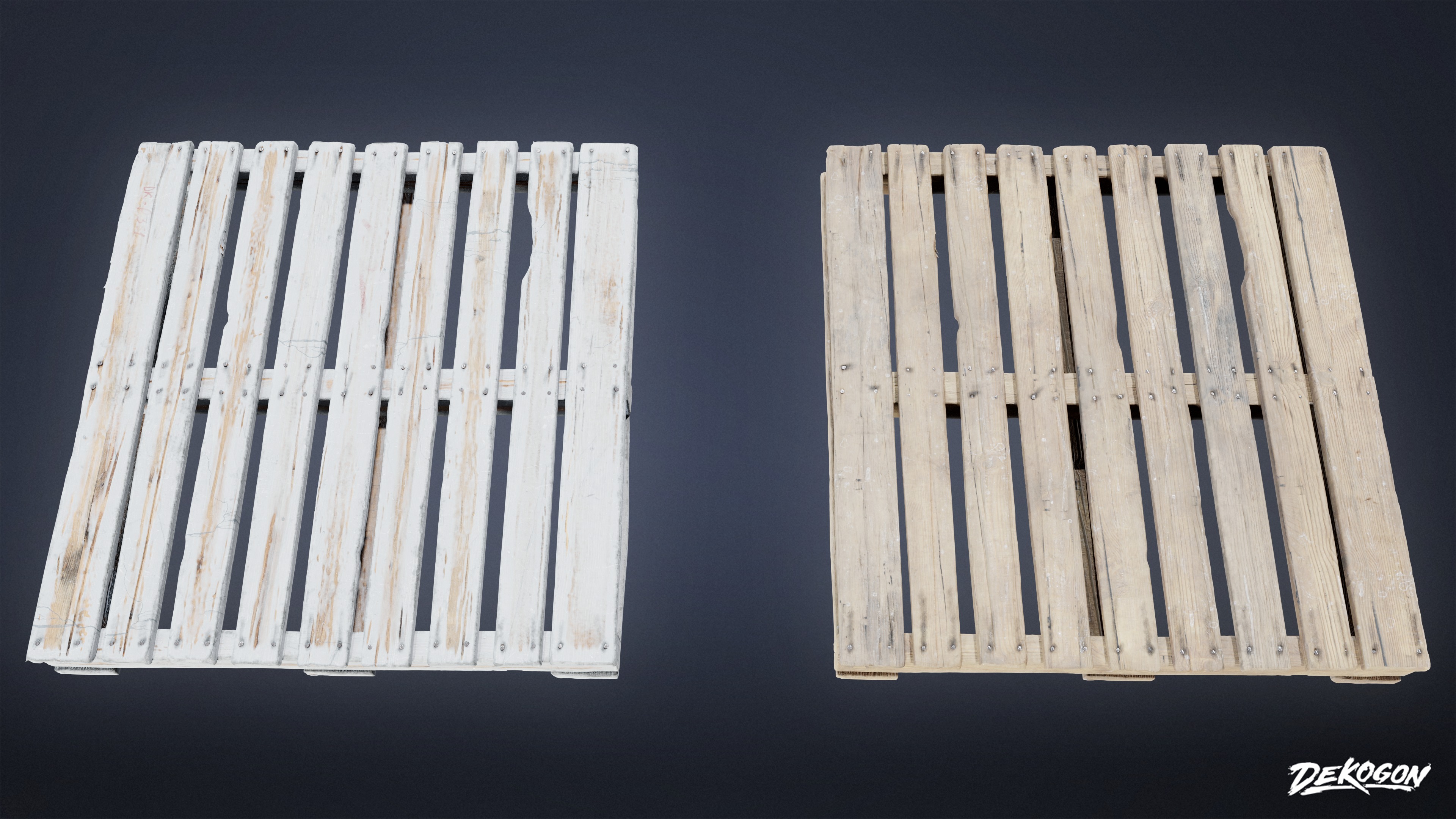 INDUSTRIAL - Palette Wooden 12 - LOW POLY AND NANITE Low-poly 3D model_2