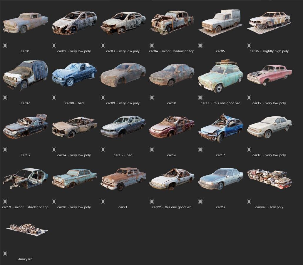Destroyed Vehicles Collection 3D model_3