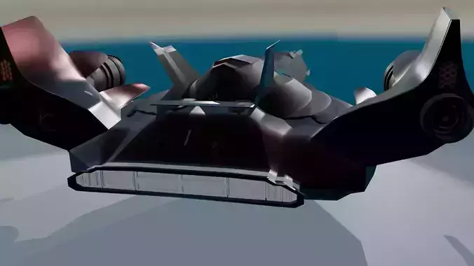 SpaceShip Free low-poly 3D model