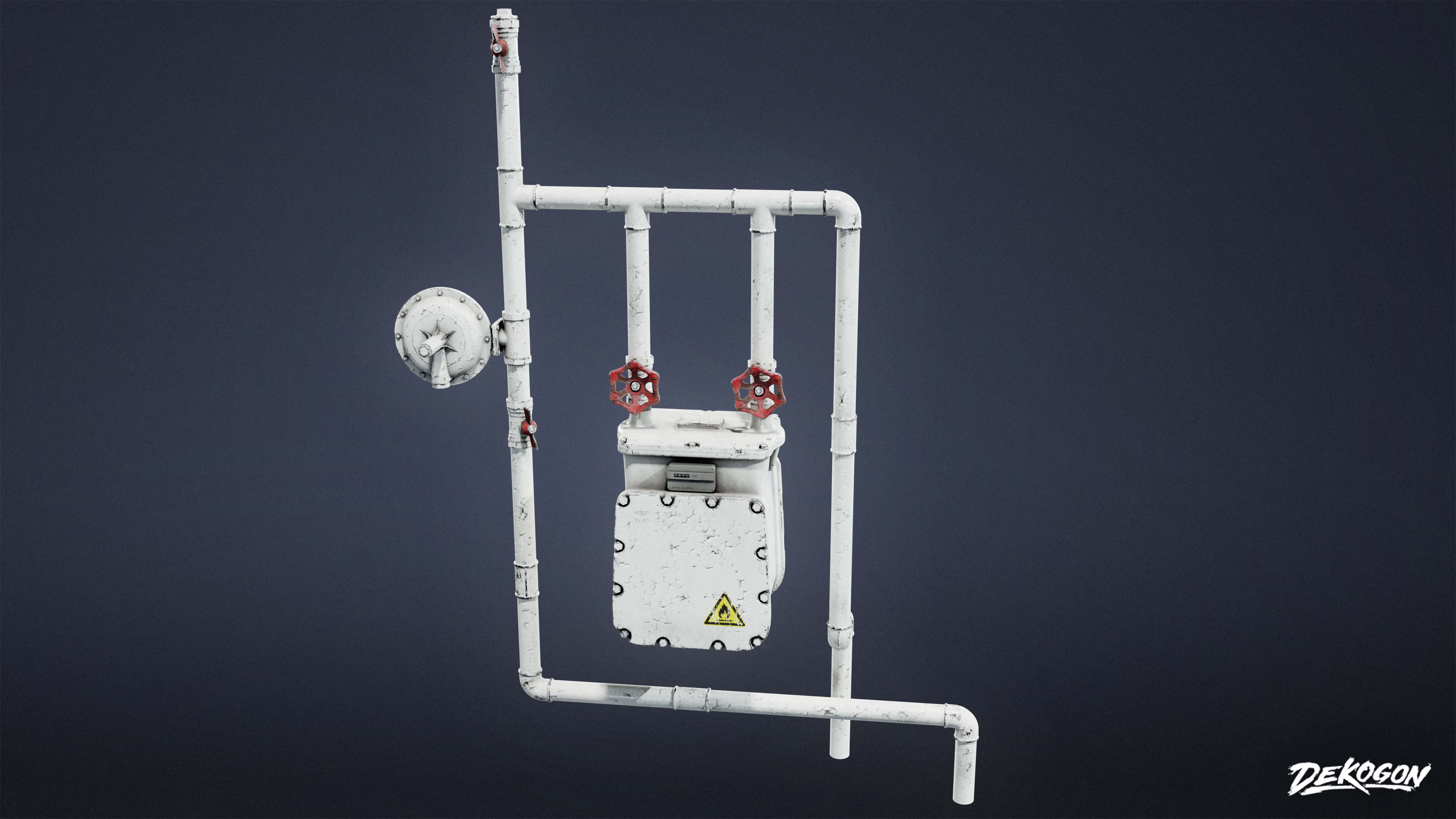 INDUSTRIAL - Pipe Set 03 - LOW POLY AND NANITE Low-poly 3D model_9