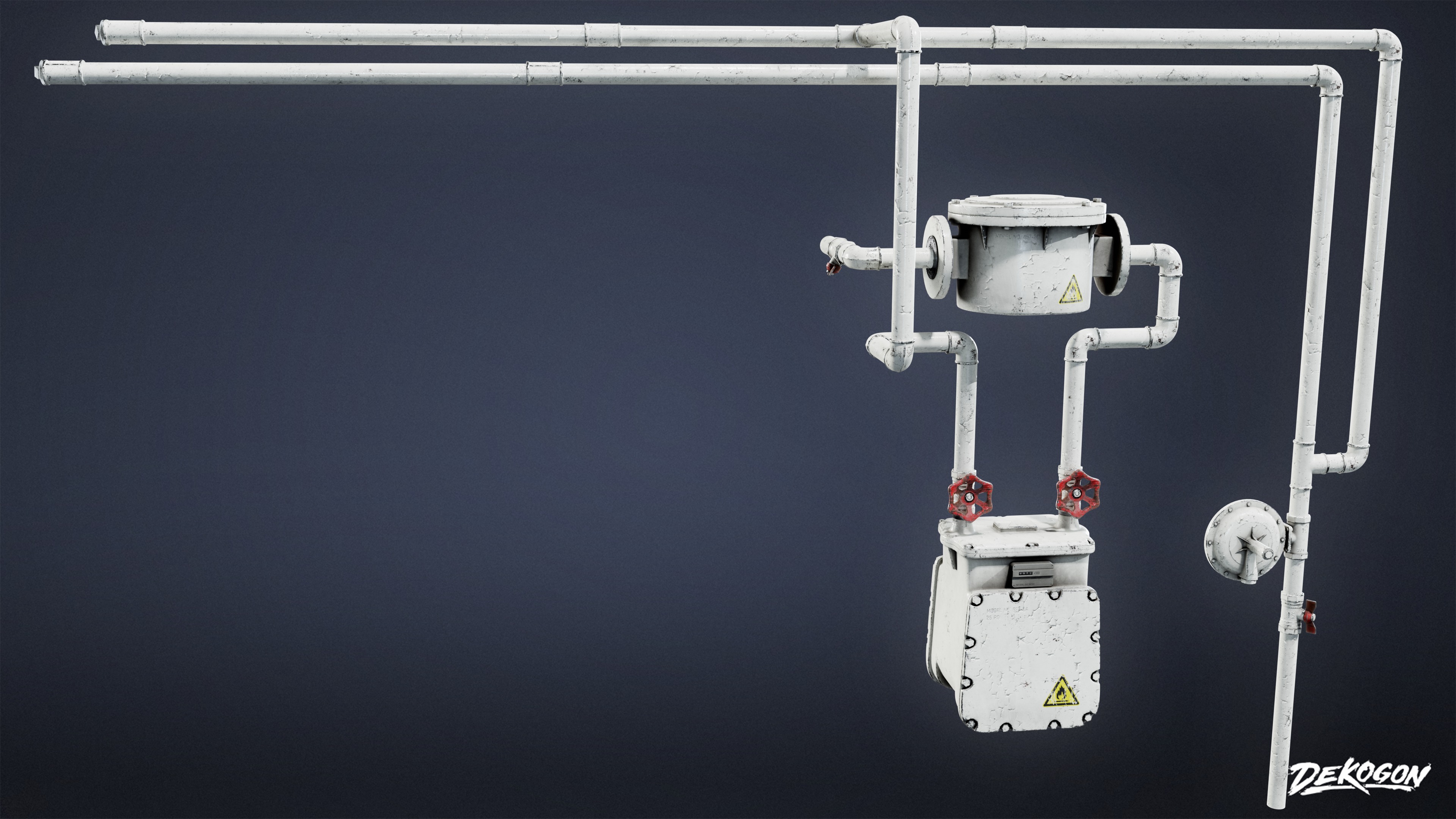 INDUSTRIAL - Pipe Set 03 - LOW POLY AND NANITE Low-poly 3D model_13