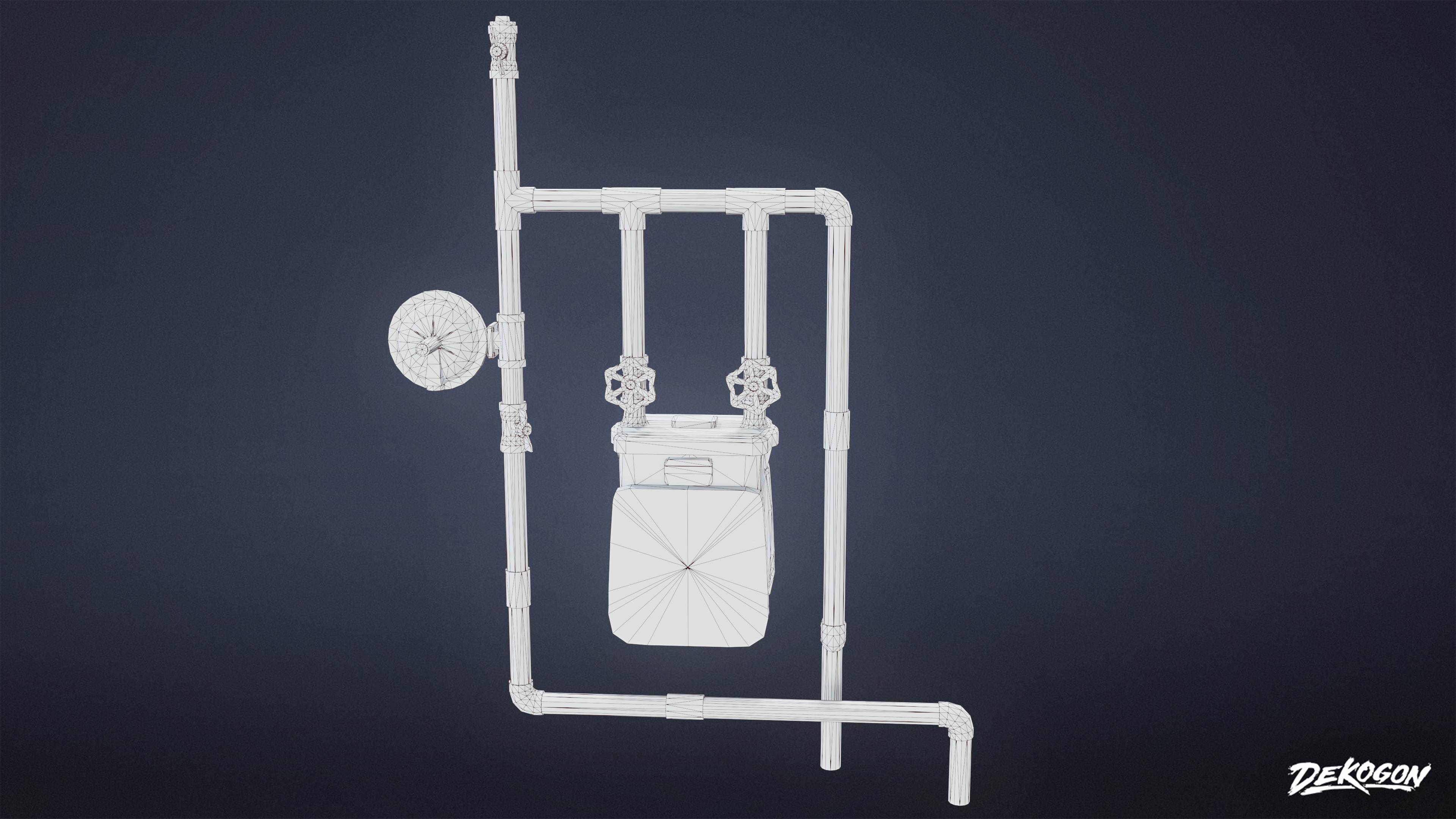 INDUSTRIAL - Pipe Set 03 - LOW POLY AND NANITE Low-poly 3D model_19