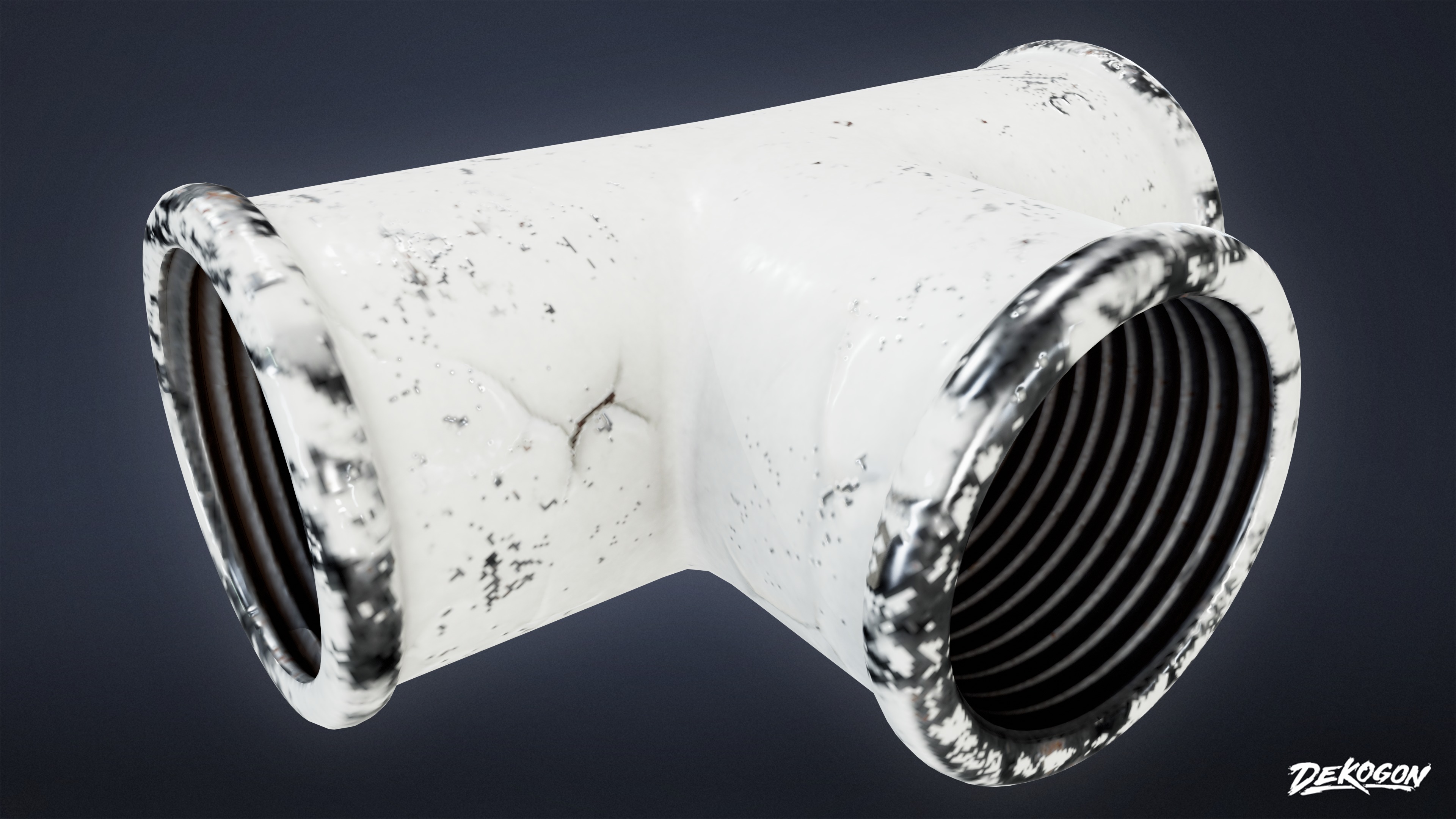 INDUSTRIAL - Pipe Set 03 - LOW POLY AND NANITE Low-poly 3D model_1