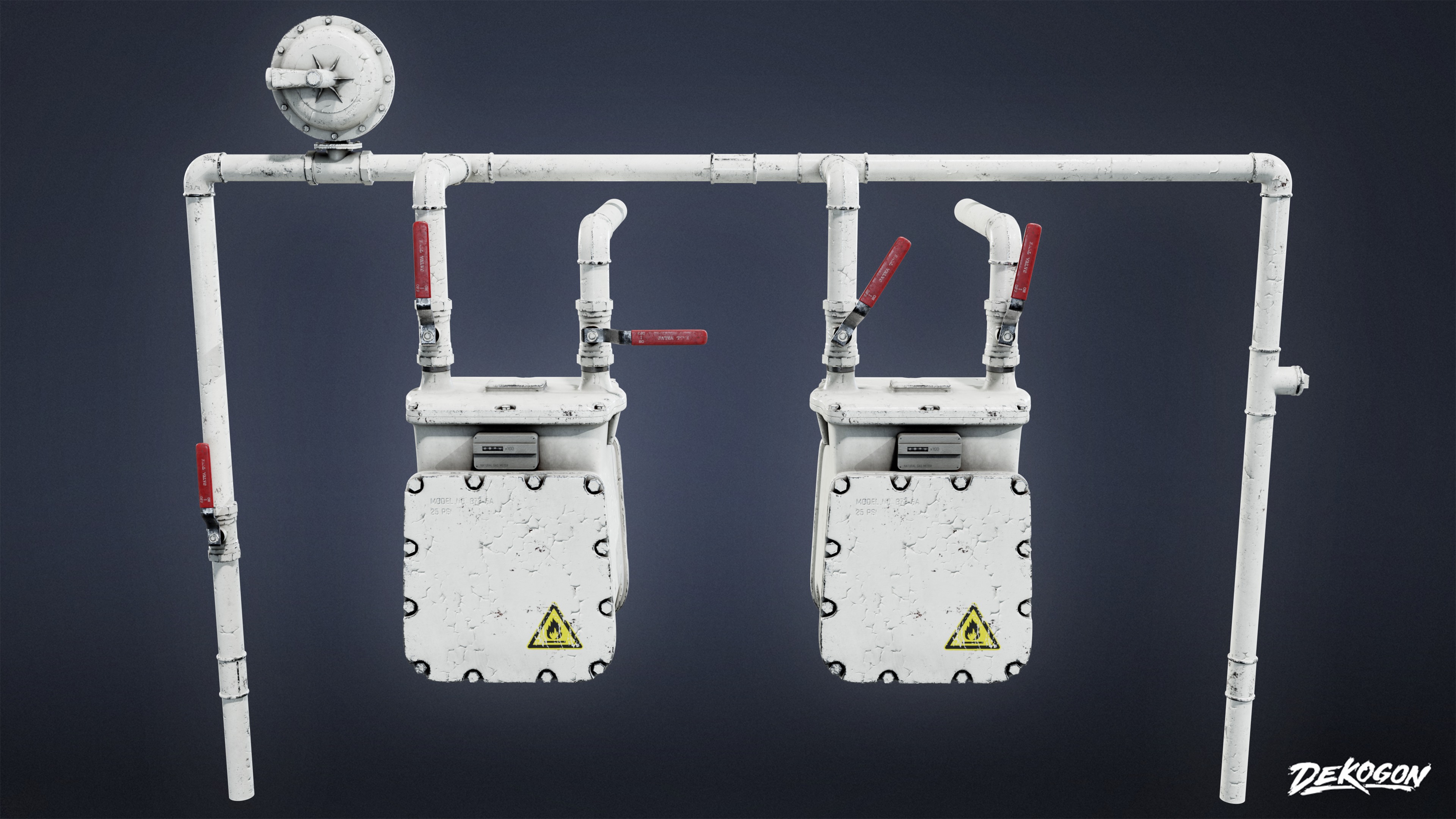 INDUSTRIAL - Pipe Set 03 - LOW POLY AND NANITE Low-poly 3D model_11