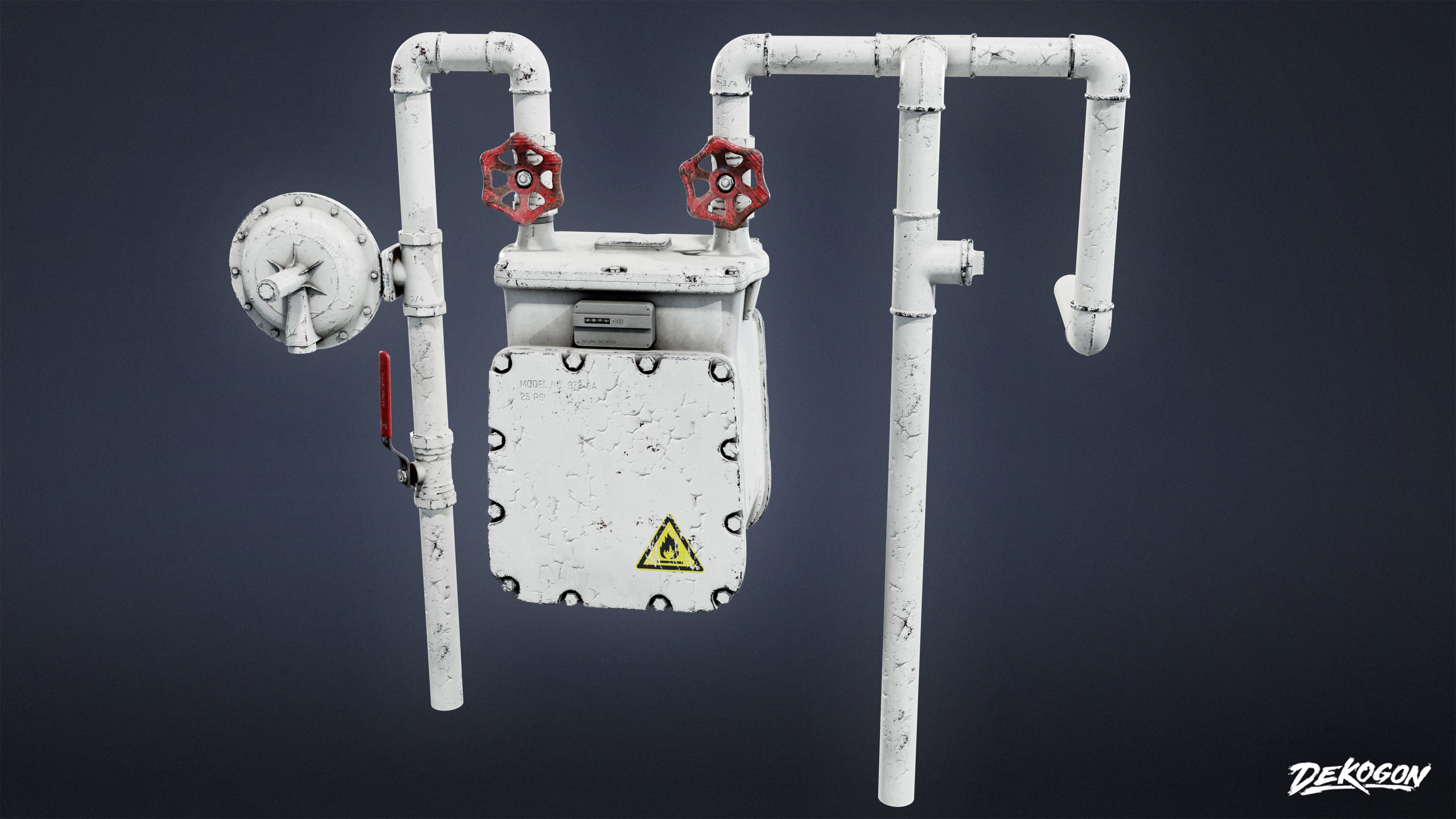 INDUSTRIAL - Pipe Set 03 - LOW POLY AND NANITE Low-poly 3D model_8