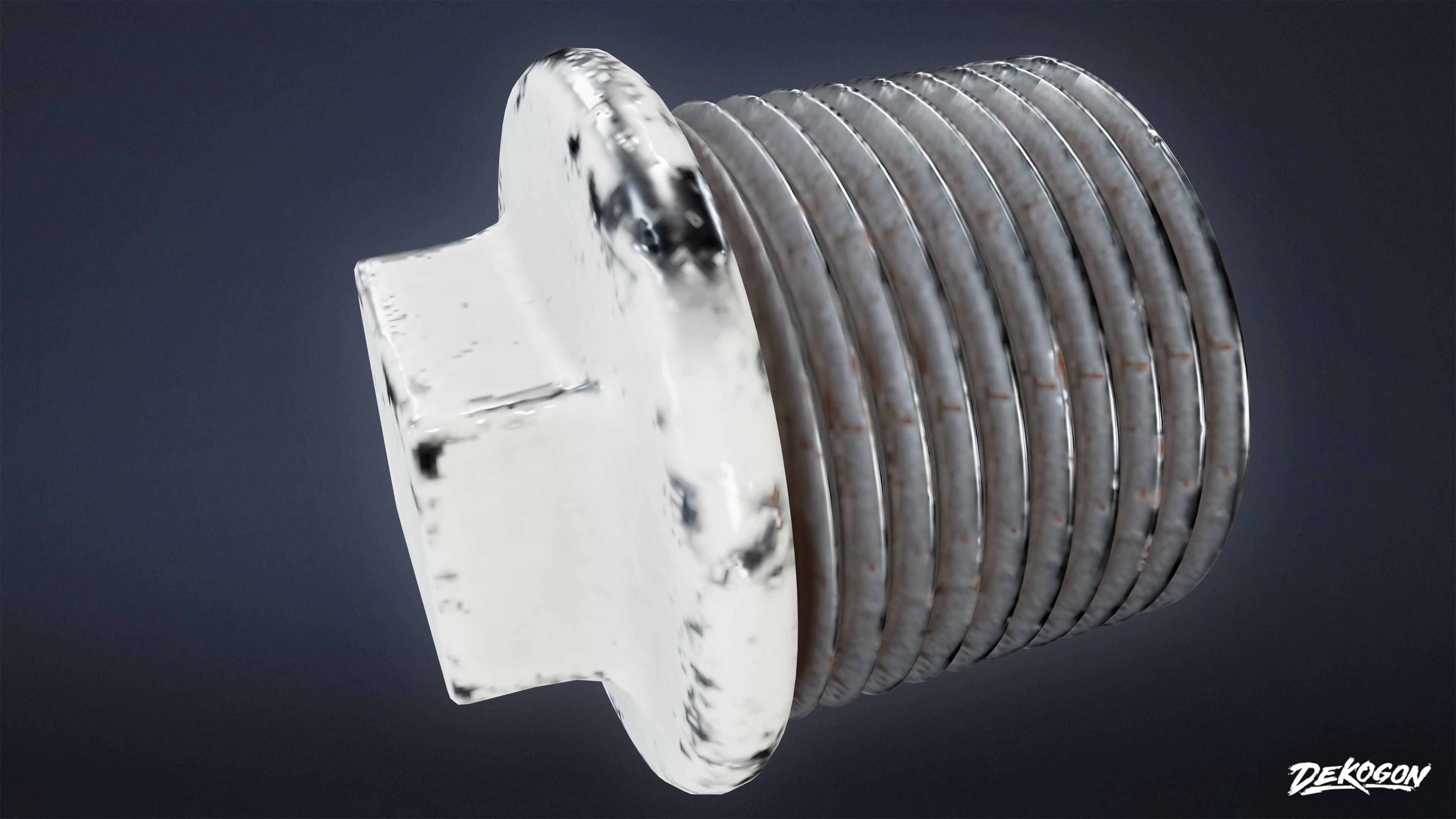 INDUSTRIAL - Pipe Set 03 - LOW POLY AND NANITE Low-poly 3D model_2